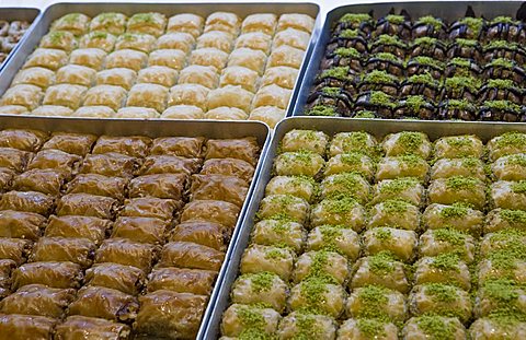 Baklava for sale, Istanbul, Turkey, Europe