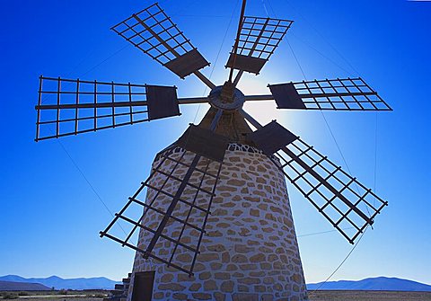 Old windmill, Tefia, Fuerteventura, Canary Islands, Spain, Europe