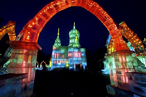 Harbin Ice Lantern Show, Ice-Festival, Harbin, China