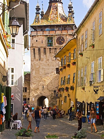 Europe, Romania, Transylvania, Sighisoara, Watch Tower.