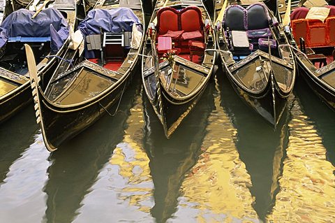 Gondolas, Venice, Veneto, Italy, Europe