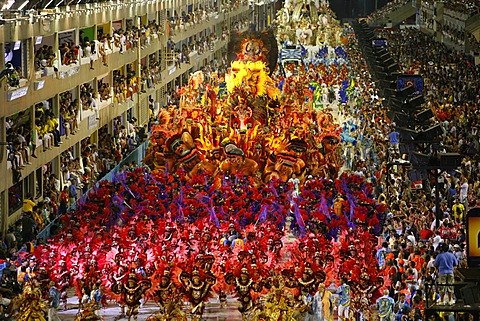 Carnival parade at the Sambodrome, Rio de Janeiro, Brazil, South America