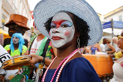 Salvador street carnival in Pelourinho, Bahia, Brazil, South America