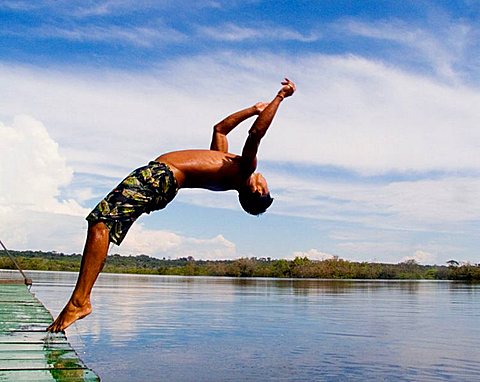 Diving, Rio Negro, Amazonas, Brazil