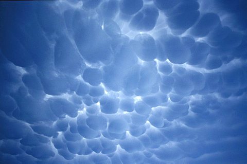 Clouds, usa. West texas. Mammatus clouds from severe thunderstorm