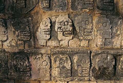 Detail, Mayan ruins, Chichen Itza, UNESCO World Heritage Site, Yucatan, Mexico, Central America