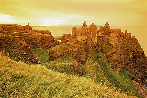 Dunluce Castle, County Antrim, Ulster, Northern Ireland, United Kingdom, Europe