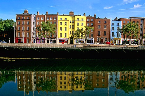 Quay, River Liffey, Dublin, Ireland.