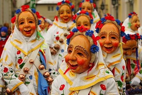Swabian carnival, Lindau, Allgaeu, Bavaria, Germany