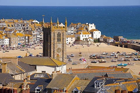 View over St. Ives, Cornwall, England, United Kingdom, Europe