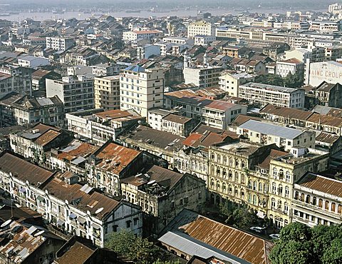 View of Yangon (Rangoon), Myanmar (Burma), Asia