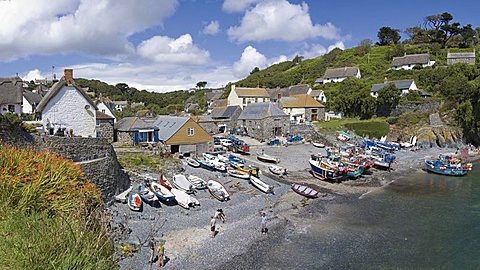 Cadgwith harbour, fishing village and port, Cornwall, England, United Kingdom, Europe