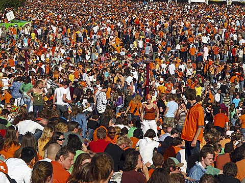 Queens Day celebration in Amsterdam, Amsterdam, Holland, The Netherlands