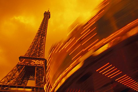 Low angle view of a tower, Eiffel Tower, Paris, France