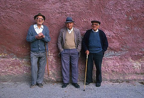 Old men, Alhama de Granada, Andalusia, Spain