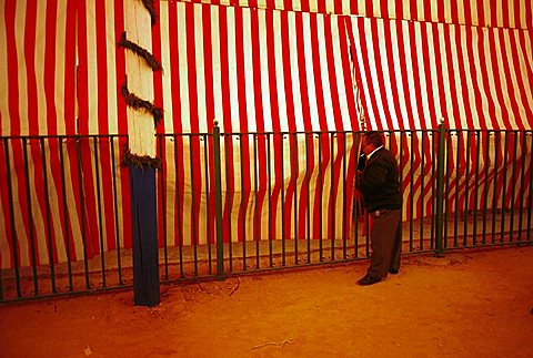 Seville - Spain - The Feria de Abril - Seville Fair - Taking a peek at the party-goers inside a caseta