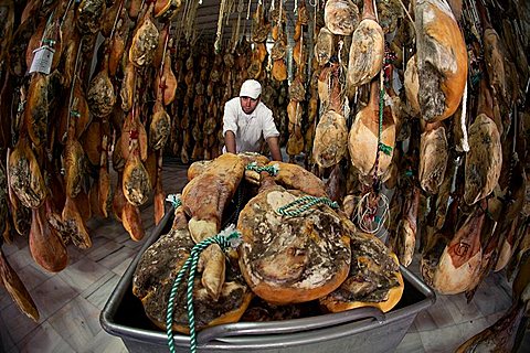 Trevelez drier hams Alpujarra, Granada, Andalusia, Spain