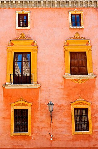Apartment windows in Granada Spain