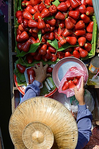 Floating Market tourist attraction Damnoen Saduak near Bangok Thailand