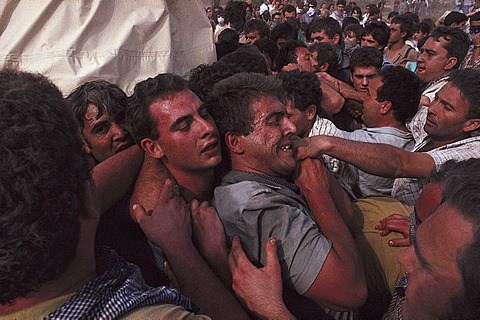 Ecstatic Pilgrims in the crowd, El RocÌo, Andalusia, Spain