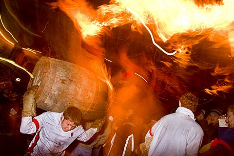 Rolling of the Tar Barrels, Ottery St. Mary, Devon, England, United Kingdom, Europe