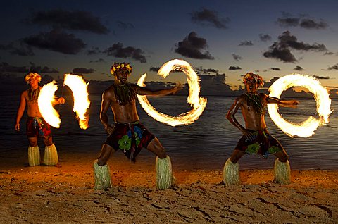 Fire Dance, Viti Levu, Fiji, Melanesia, Oceana