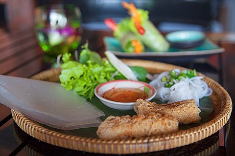 Crispy spring rolls, Da Nang, Vietnam