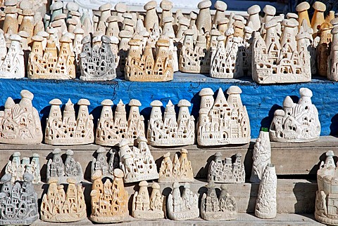 Souvenirs: live-in tufa cones, Goereme, Cappadocia, Anatolia, Turkey