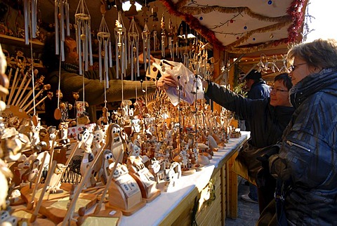 Marketstall on Christmas fair, Brussels, Brabant, Belgium