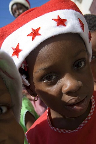 Children with Santa Hats, St. Nicholas Day, St. George's, Grenada