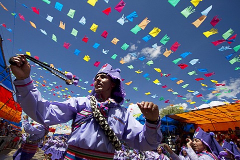 Llamerada dancer in the procession of the Carnaval de Oruro, Oruro, Bolivia