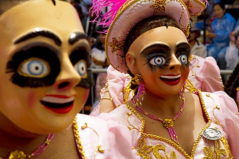 South American Carnival dancers in amazing outfits