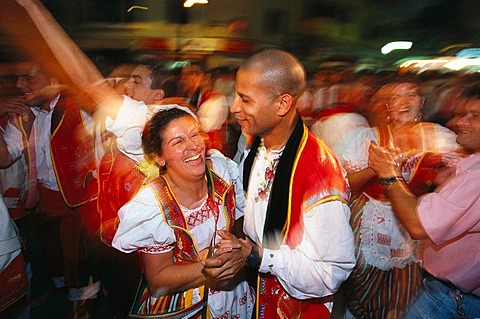 Dance in Traditional Costumes, La Orotava Tenerife, Tenerife, Canary Islands, Spain