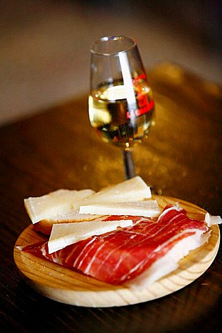 Tapas, Plate of ham and cheese, Seville, Spain