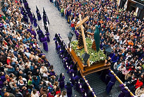 Procesion de Las Turbas, Semana Santa, Cuenca, La Mancha, Castille, Spain