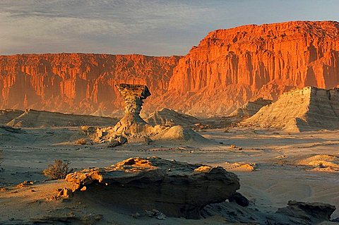 Argentina, South America, Hongo, Pillar Rock, Parque Ischigualasto, UNESCO, World heritage, Valle de la Luna, near San. Argentina, South America, Hongo, Pillar Rock, Parque Ischigualasto, UNESCO, World heritage, Valle de la Luna, near San