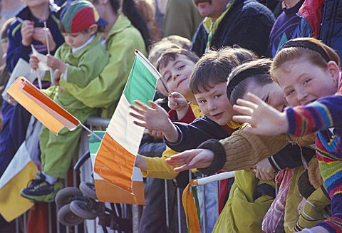 St. Patrick's parade, Patrick Street, Dublin, County Dublin, Eire (Ireland), Europe