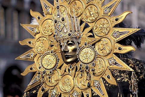 Sun mask Carnival in Venice Italy