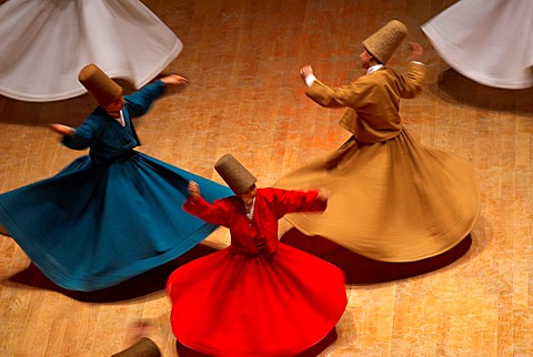 Turkey. Central Anatolia. City of Konya. Whirling Dervishes at the Derviches festival